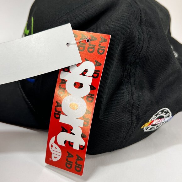 Vtg Batman Forever McDonalds Snapback Cap Hat AJD Black NASCAR Baseball Mens 90s - Picture 12 of 16